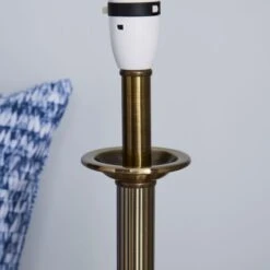 Fluted Candlestick Antique Brass Table Lamp Base -Home Lighting Store 1000001182 alt03