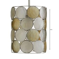 Capiz Champagne Easy Fit Pendant Shade 9 Capiz Champagne Easy Fit Pendant Shade -Home Lighting Store 1000003740 alt04