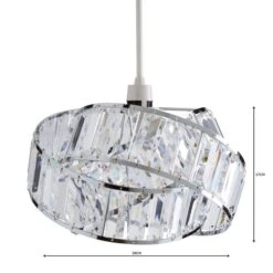 Lilia Acrylic Clear Easy Fit Pendant Shade -Home Lighting Store 1000070584 alt04