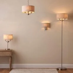 Preston Ivory Linen Shaded Wall Light -Home Lighting Store 1000093247 alt01