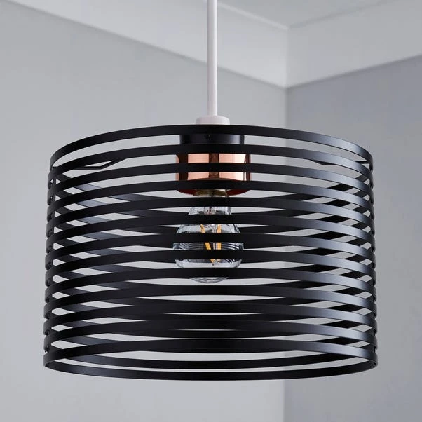 Kiel Black Easy Fit Pendant Shade 4 Kiel Black Easy Fit Pendant Shade - Image 2