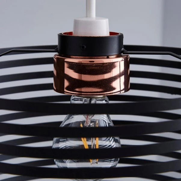 Kiel Black Easy Fit Pendant Shade 5 Kiel Black Easy Fit Pendant Shade - Image 3