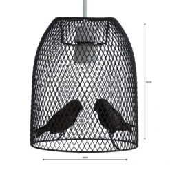 Livry Bird Grey Easy Fit Pendant Shade -Home Lighting Store 1000111889 alt04
