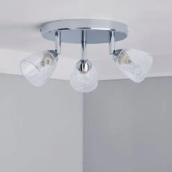 Balston 3 Light Glass Semi Flush Spotlight -Home Lighting Store 1000119783 alt01