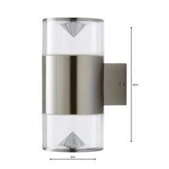 Aden 2 Light Steel Outdoor Wall Light -Home Lighting Store 1000137345 alt04