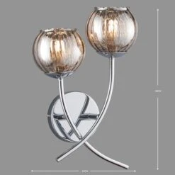 Arta 2 Light Chrome Wall Light -Home Lighting Store 1000137352 alt04
