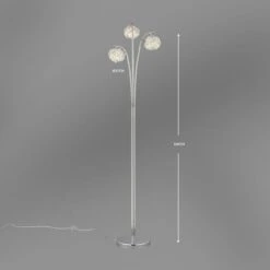 Cecilie 3 Arm Chrome Floor Lamp -Home Lighting Store 1000137376 alt04