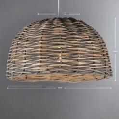 Lari Split Weave Grey Easy Fit Pendant Shade -Home Lighting Store 1000139117 alt03