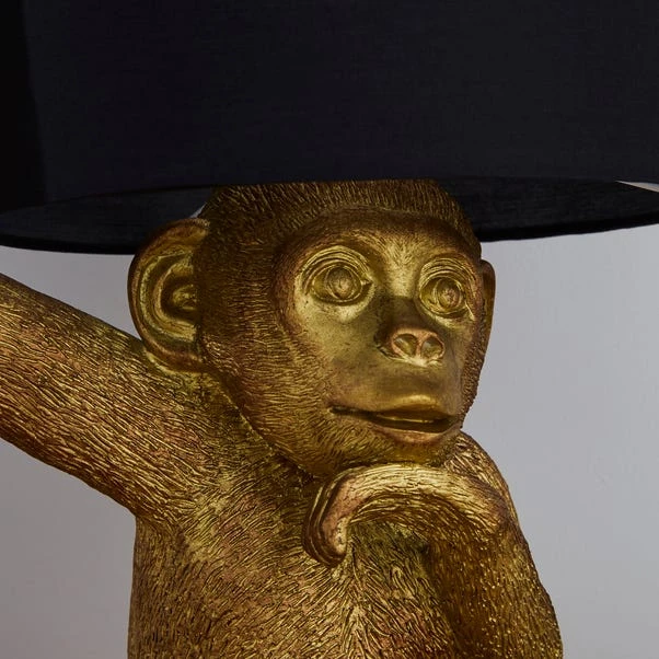 Odisha Resin Monkey Gold Table Lamp 5 Odisha Resin Monkey Gold Table Lamp - Image 3