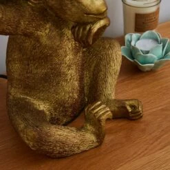 Odisha Resin Monkey Gold Table Lamp 11 Odisha Resin Monkey Gold Table Lamp -Home Lighting Store 1000139185 alt03