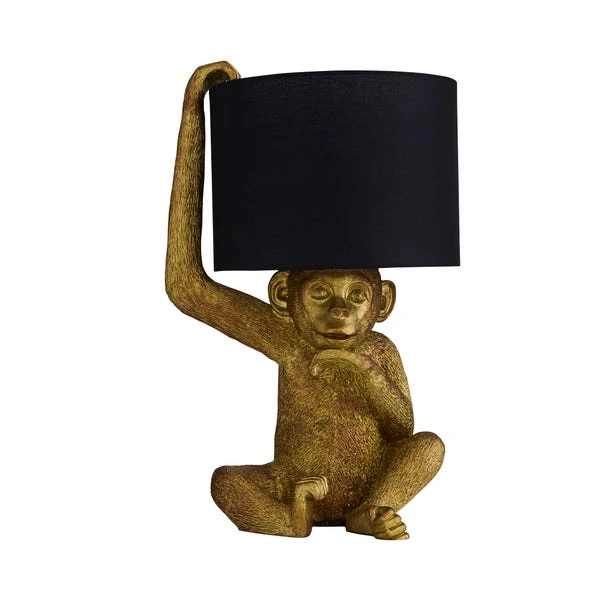 Odisha Resin Monkey Gold Table Lamp 7 Odisha Resin Monkey Gold Table Lamp - Image 5