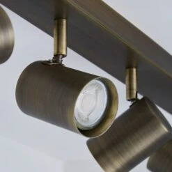 Newark Antique Bronze 4 Light Semi Flush Spotlight Bar -Home Lighting Store 1000149076 alt03