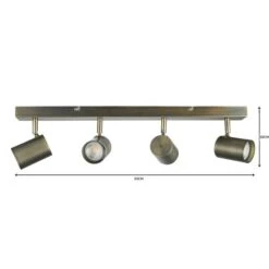 Newark Antique Bronze 4 Light Semi Flush Spotlight Bar -Home Lighting Store 1000149076 alt06