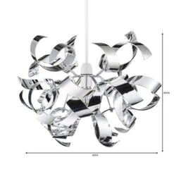 Iris Ribbon Chrome Easy Fit Pendant -Home Lighting Store 1000149095 alt06