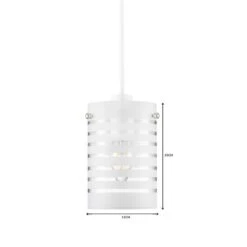 Grayson Stripe Glass White Easy Fit Pendant Shade -Home Lighting Store 1000149114 alt06