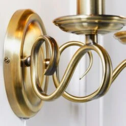 Vogue Bernice Antique Brass 2 Light Wall Light -Home Lighting Store 1000156380 alt04