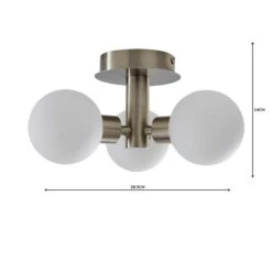 Hamptworth 3 Light Frosted Glass Semi Flush Ceiling Light -Home Lighting Store 1000157751 alt04