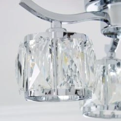 Kleio 3 Light Glass Chrome Semi Flush Ceiling Light -Home Lighting Store 1000157757 alt02