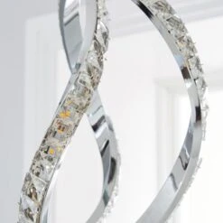 Marsia Integrated LED Swirl Jewel Chrome Semi Flush Ceiling Light -Home Lighting Store 1000158436 alt02