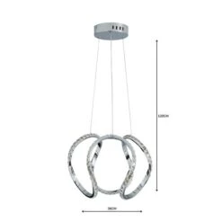 Marsia Integrated LED Swirl Jewel Chrome Semi Flush Ceiling Light -Home Lighting Store 1000158436 alt04