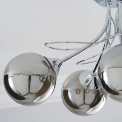 Mateo 5 Light Glass Chrome Semi Flush Ceiling Light -Home Lighting Store 1000158444 alt02