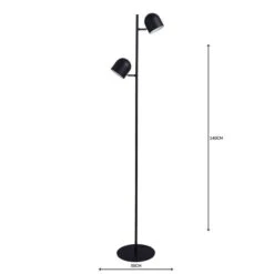 Harme 2 Light Black Touch Dimmable Floor Lamp -Home Lighting Store 1000158545 alt04