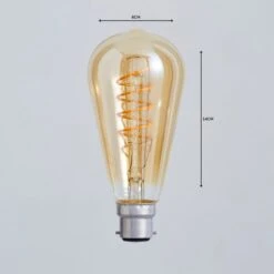 Status 4W ST64 BC LED Spiral Filament Bulb -Home Lighting Store 1000158634 alt04