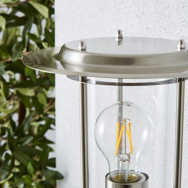 Derek PIR Sensor Glass Steel Outdoor Wall Light 5 Derek PIR Sensor Glass Steel Outdoor Wall Light - Image 3