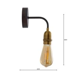 Marsden Antique Brass Industrial Wall Light -Home Lighting Store 1000158761 alt04