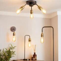 Marsden Antique Brass Industrial Wall Light -Home Lighting Store 1000158761 alt08