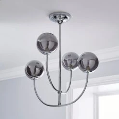 Gigi Chrome 4 Light Semi Flush Ceiling Light 10 Gigi Chrome 4 Light Semi Flush Ceiling Light -Home Lighting Store 1000180652 alt01