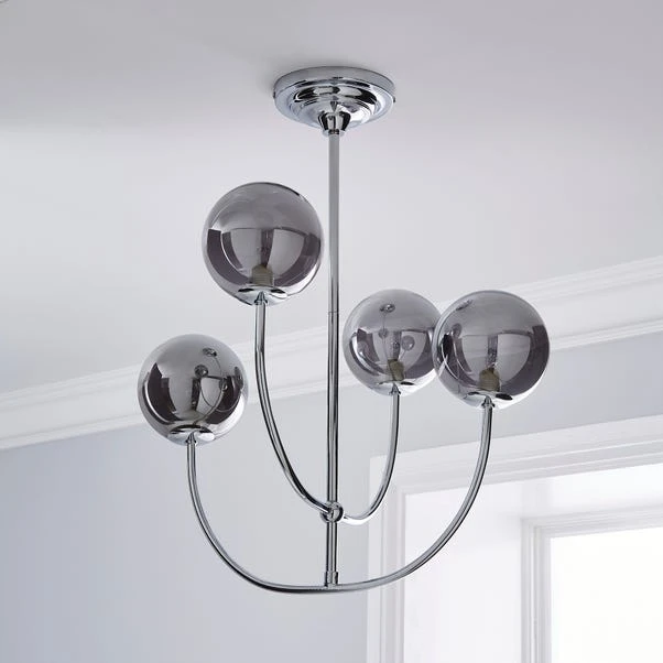 Gigi Chrome 4 Light Semi Flush Ceiling Light 4 Gigi Chrome 4 Light Semi Flush Ceiling Light - Image 2