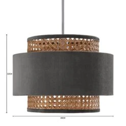 Nova Velvet And Cane Lamp Shade -Home Lighting Store 1000181511 alt07