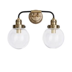 Broden Bathroom 2 Light Wall Light Antique Brass -Home Lighting Store 1000182578 alt05