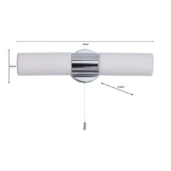Porto Bathroom 2 Light Wall Light Chrome -Home Lighting Store 1000182581 alt07