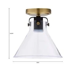 Paulson Antique Brass Bathroom Flush Ceiling Light 14 Paulson Antique Brass Bathroom Flush Ceiling Light -Home Lighting Store 1000182584 alt07