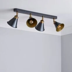 Logan Grey 4 Light Semi Flush Spotlight Bar -Home Lighting Store 1000183040 alt01