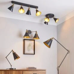 Logan Grey 4 Light Semi Flush Spotlight Bar -Home Lighting Store 1000183040 alt08