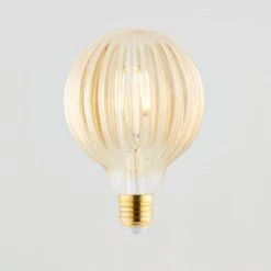 Status Bardot 4W ES Ribbed Pumpkin Amber Glass Bulb -Home Lighting Store 1000183066 alt04