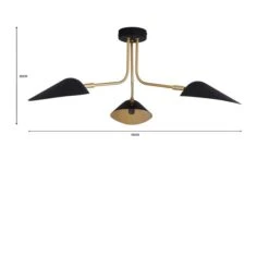 Savona 3 Light Semi Flush Ceiling Light -Home Lighting Store 1000183099 alt07