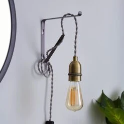Marsden Pewter Industrial Plug In Wall Light -Home Lighting Store 1000183106 alt01
