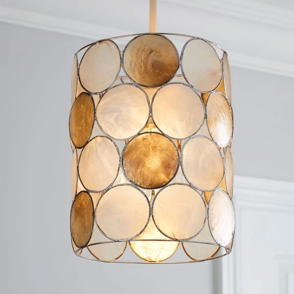 Capiz Champagne Easy Fit Pendant Shade 3 Capiz Champagne Easy Fit Pendant Shade