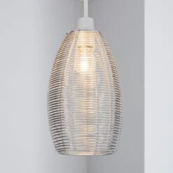 Cigar Wire Silver Easy Fit Pendant Shade
