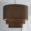 Henna 3 Tier Faux Linen Lamp Shade -Home Lighting Store 30158048