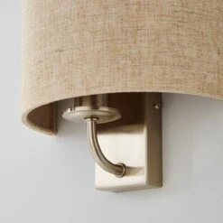 Preston Ivory Linen Shaded Wall Light -Home Lighting Store 30274337 alt02