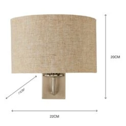 Preston Ivory Linen Shaded Wall Light -Home Lighting Store 30274337 alt05