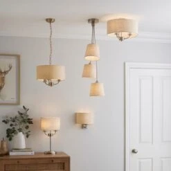 Preston Ivory Linen Shaded Wall Light -Home Lighting Store 30274337 alt06