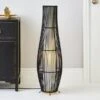 Alec Natural Cane Black Floor Lamp -Home Lighting Store 30647908