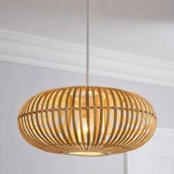 Abrielle Bamboo Easy Fit Pendant Shade -Home Lighting Store 30669606