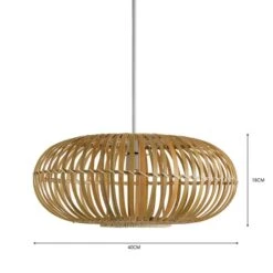 Abrielle Bamboo Easy Fit Pendant Shade -Home Lighting Store 30669606 alt04